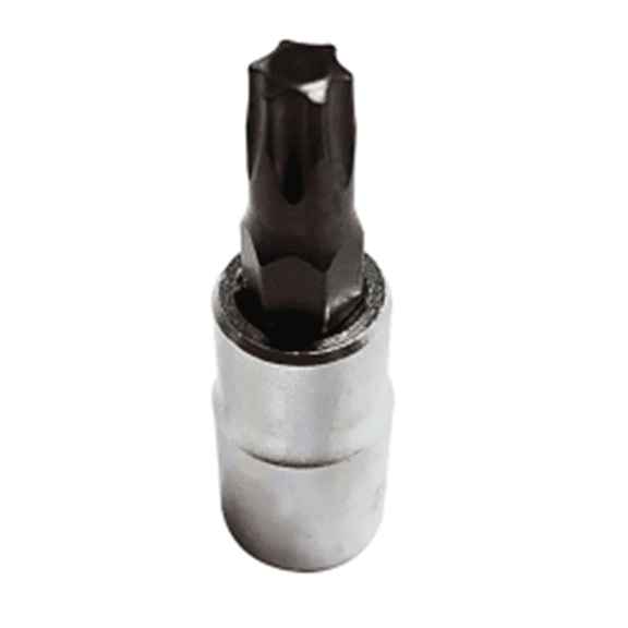VIM Tools T30 TORX, Gun Metal Gray Bit, Satin Chrome 1/4 Inch Square Drive Bit Holder