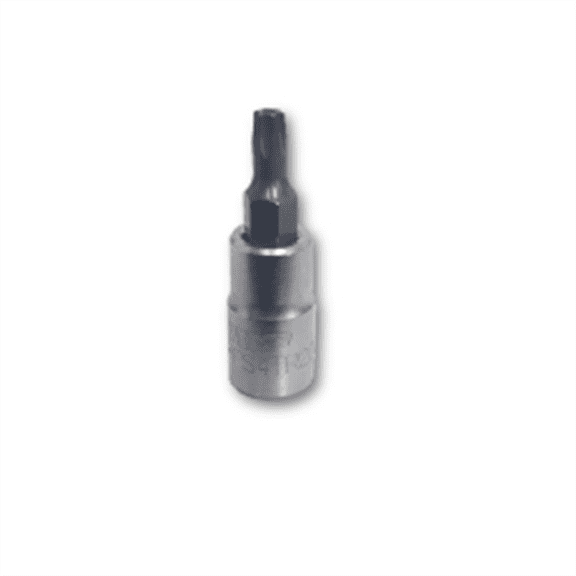 VIM Tools TR20 Tamper Proof TORX Gun Metal Gray Bit, Satin Chrome 1/4 Inch Square Drive Bit Holder