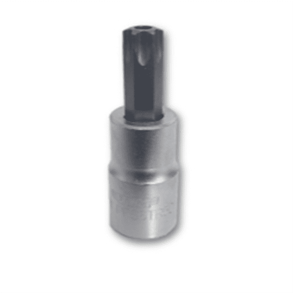 VIM Tools TR50 Tamper Proof TORX Gun Metal Gray Bit, Satin Chrome 3/8 Inch Square Drive Bit Holder