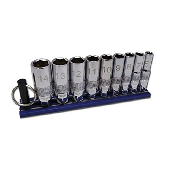 Vim Tools DD400D Deep Dual Drive Sae Chrome Sockets Set, 1/4 Inch Drive 7pc.