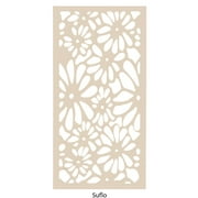 VIMA Suflo Decorative Wall Panel - PVC Board with Private Screen Fence Design, 48L x 24W x 3/8 Thick, White Color - Lightweight, Durable, Easy to Install for Home Renovation Sold as set of 1
