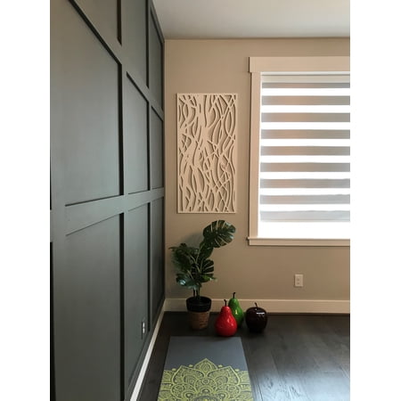 VIMA Tangles Decorative Wall Panel - PVC Board with Private Screen Fence Design, 48"L x 24"W x 3/8" Thick, White Color - Lightweight, Durable, Easy to Install for Home Renovation & Wall Decor
