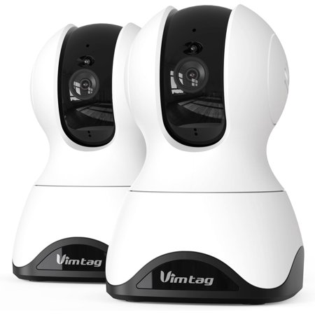 VIMTAG 4K Indoor Security Camera 2-Pack – Ultra HD Home Monitor for Pet & Baby, 360° View, Motion Alerts, Night Vision, 2-Way Audio, Compatible with Alexa, SD/Cloud Storage, 5G/2.4G Dual-Band WiFi