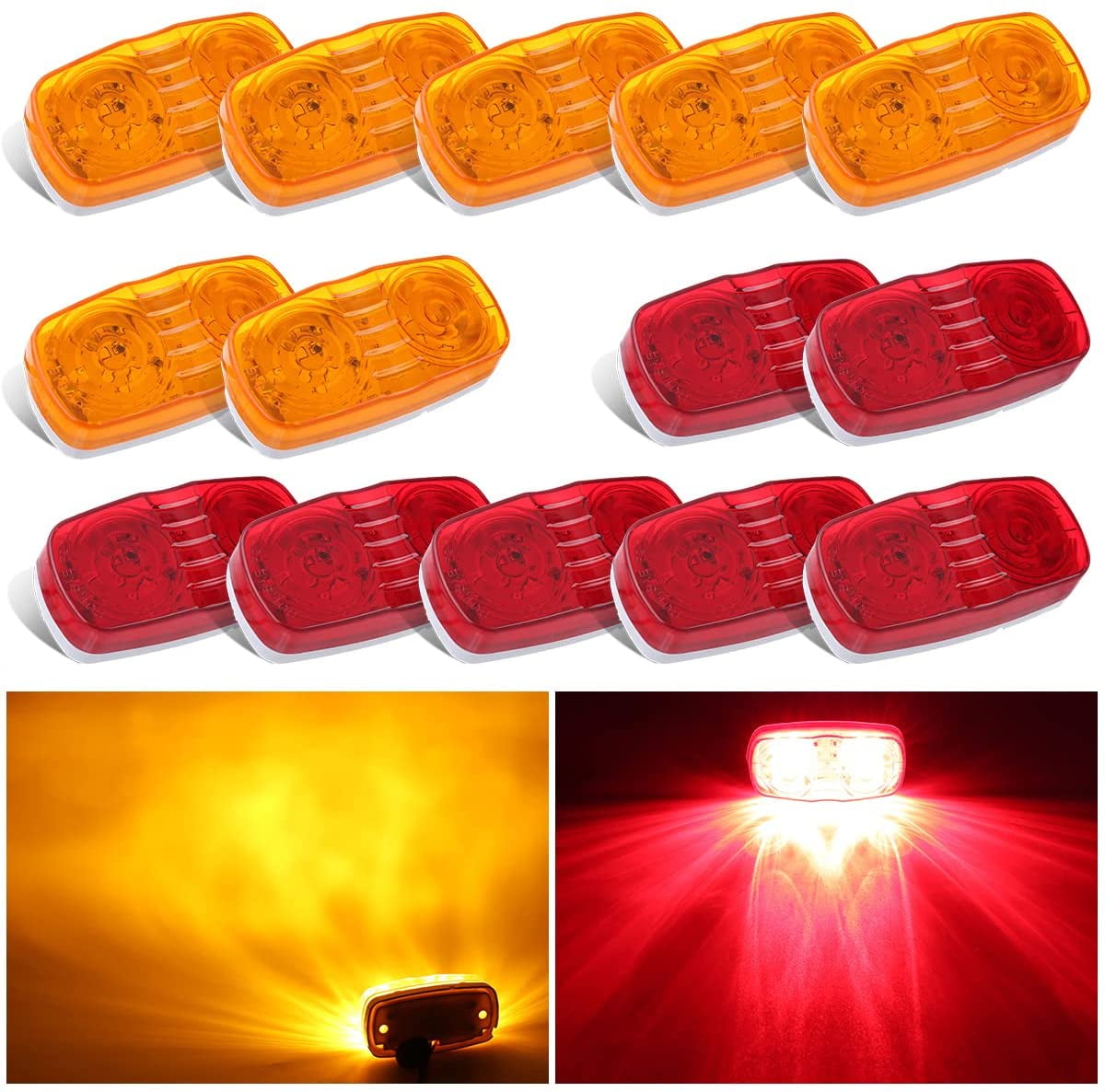 VINAUO 14x LED Trailer Marker Light , Camper Marker Light ,12V Side