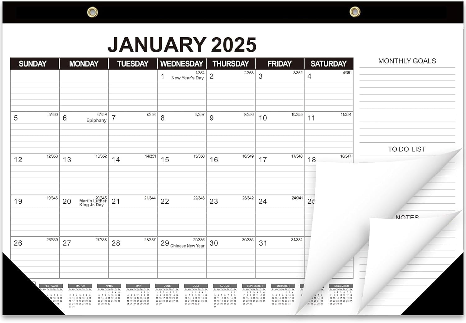 VINAUO 2025 Desk Calendar , Desk Calendar 20252026 Large 22"x17", 18