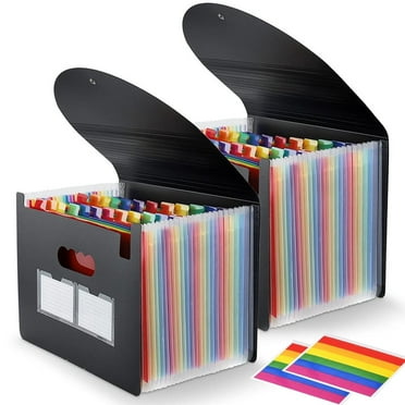 VINAUO Accordion File Folder, Expanding File Folder with 50 Pocket, A4/Letter Size Paper, Portable Accordion Folders for documents for School,Office,Home