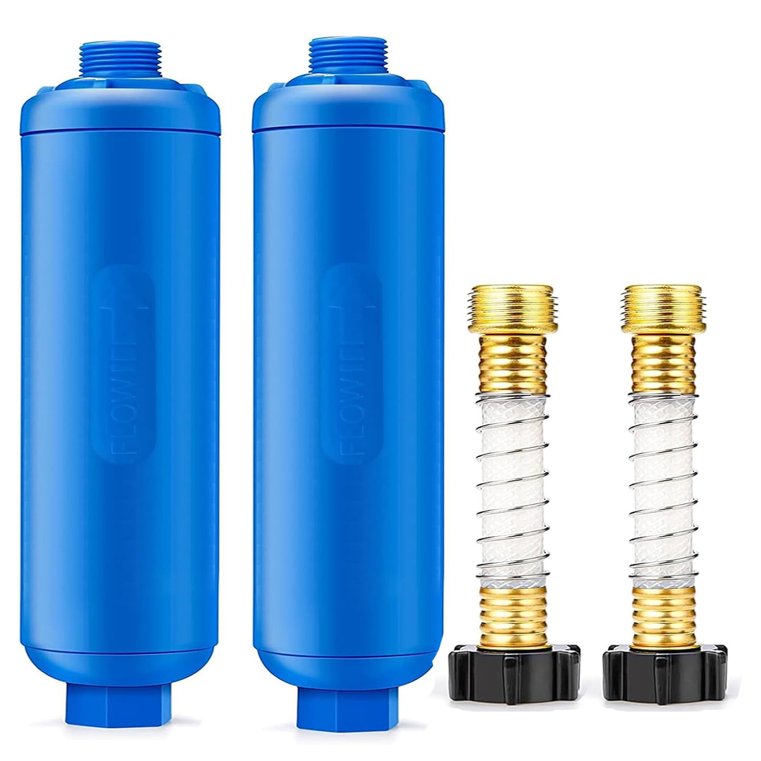 VINAUO 2X RV Water Filter Inline,RV Water Filter with Flexible Hose