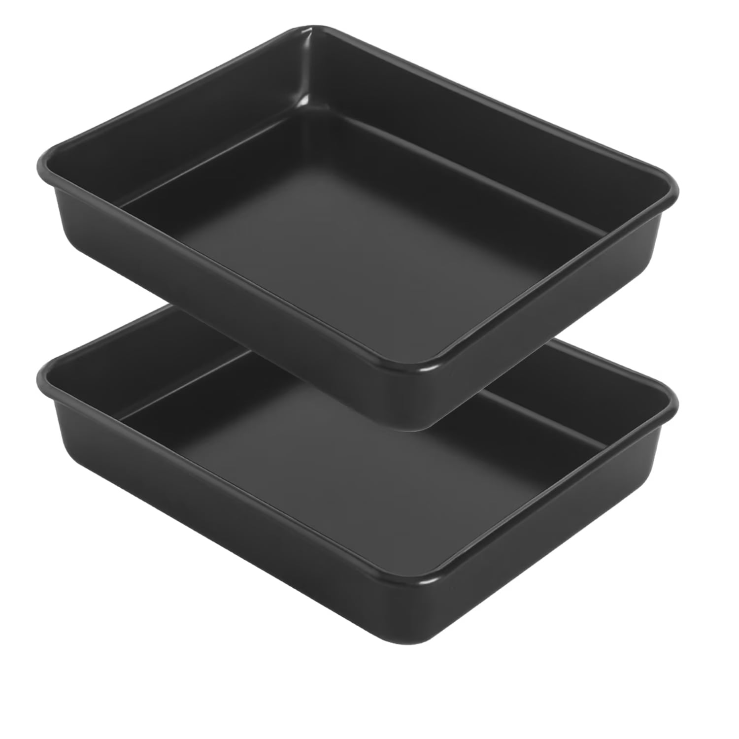 VINAUO 9 x 11 in Baking Sheet Pans of 2, Heavy Duty Deep Size Baking Pan Nonstick Oven Pans for Cooking Brownie, Toaster Oven Pans, Easy Clean & Food Safe