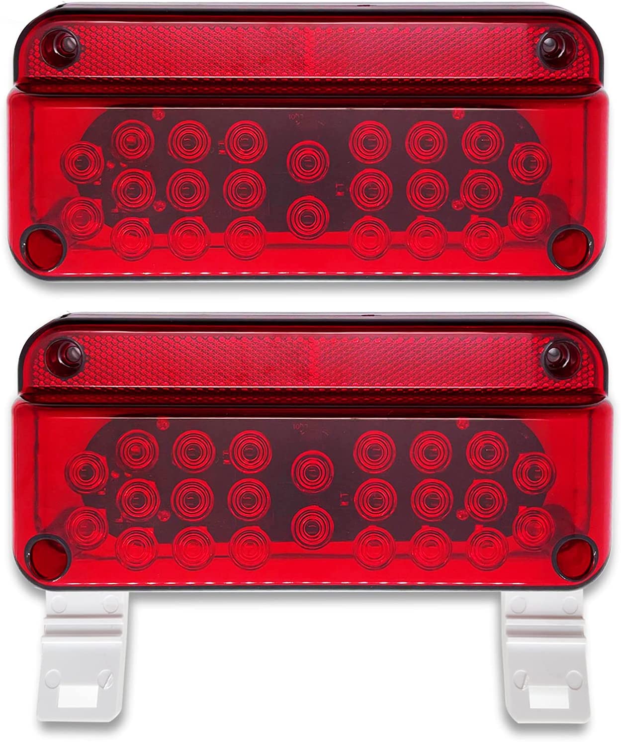 Nilight 4PCS 4” 12LED Round Reverse Brake Turn Tail Lights w/Surface
