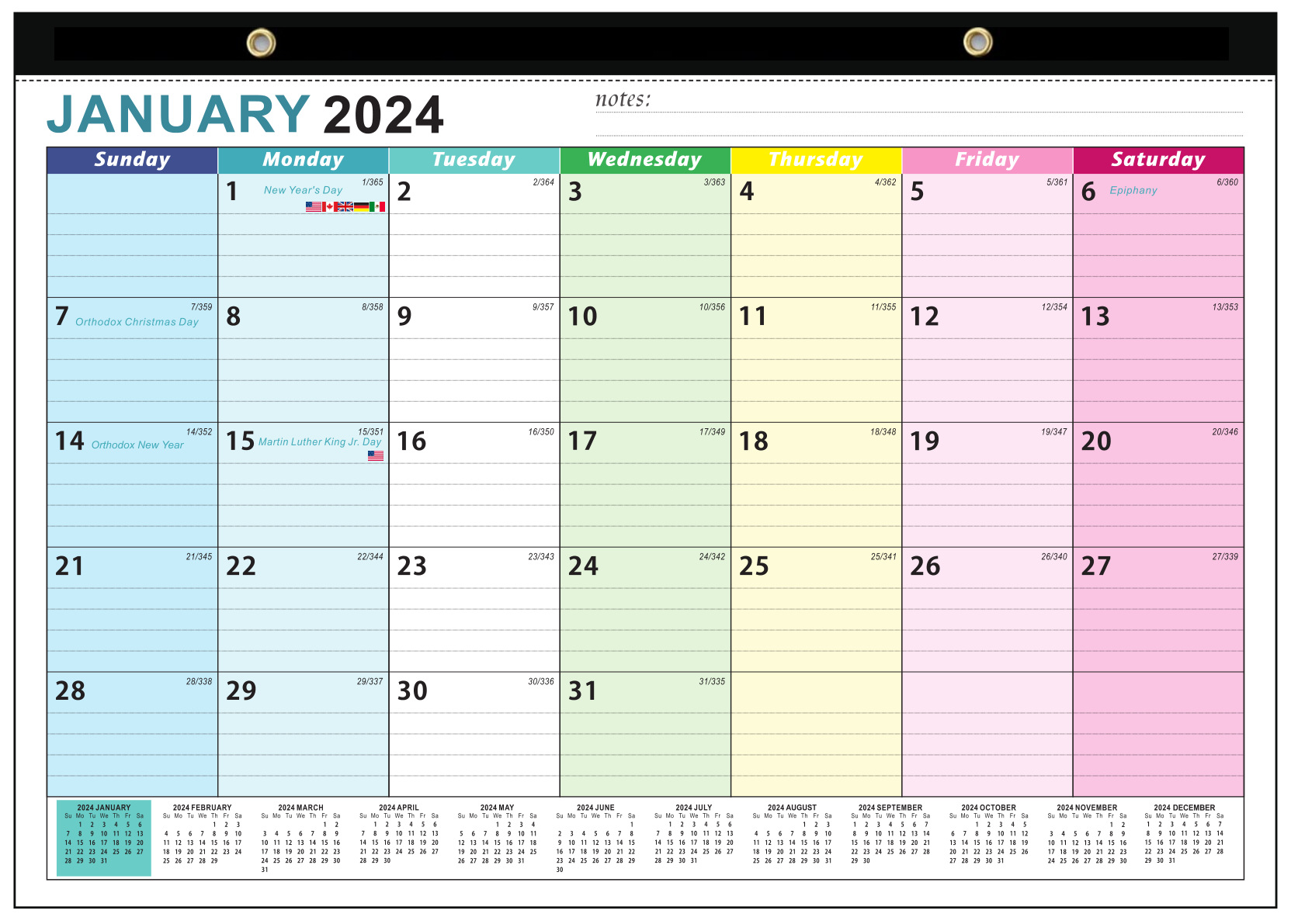LANG HOME CALENDAR HANGER