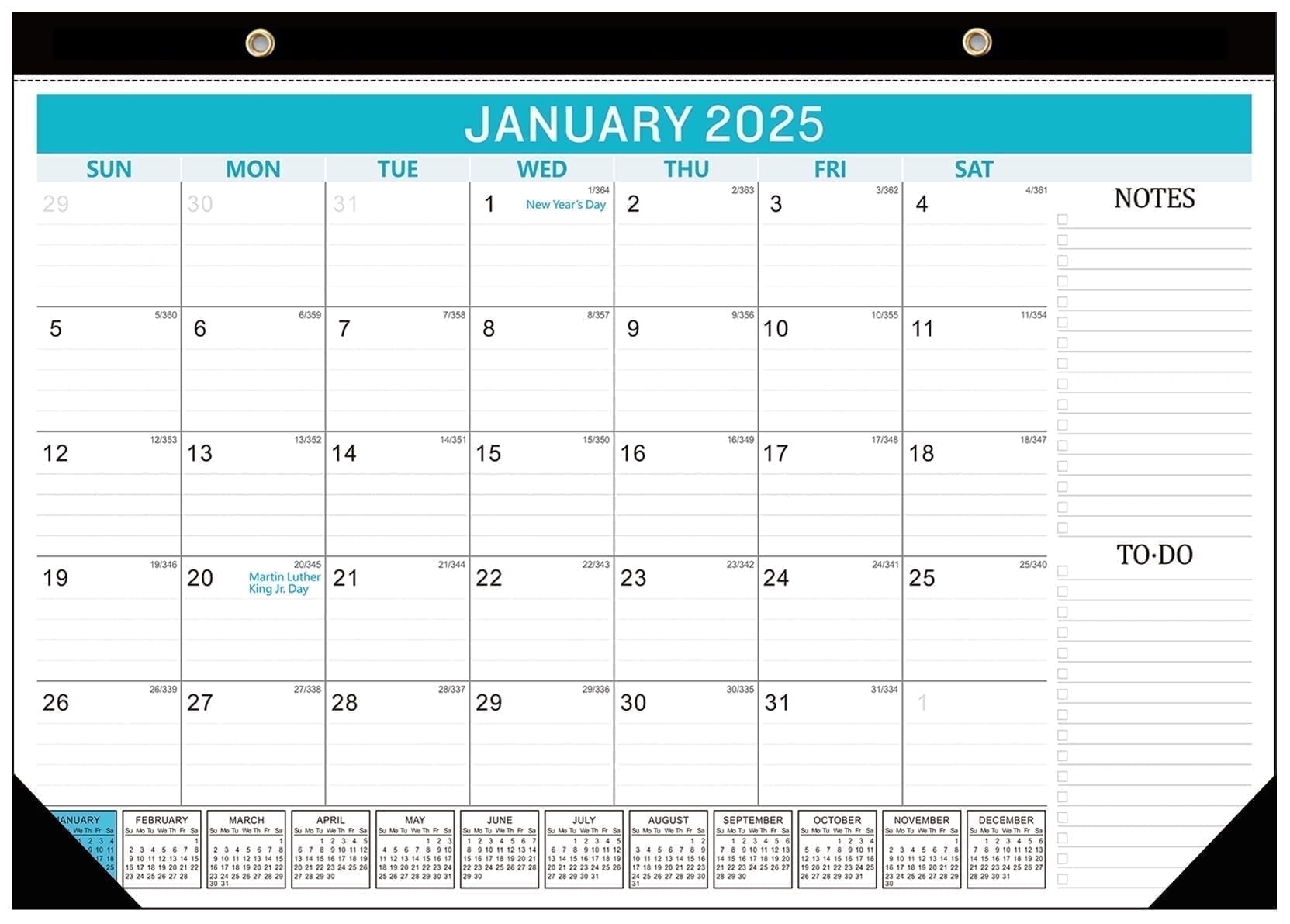 VINAUO Desk Calendar 2025-2026,  17" x 12" Big Wall Calendar 2025-2026 Covers Jan 2025 to Jun 2026 ,Desktop Monthly Calendar for Home School & Office