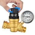 VINAUO RV Water Pressure Regulator,Adjustable RV Water Pressure Regulator with Gauge for RV