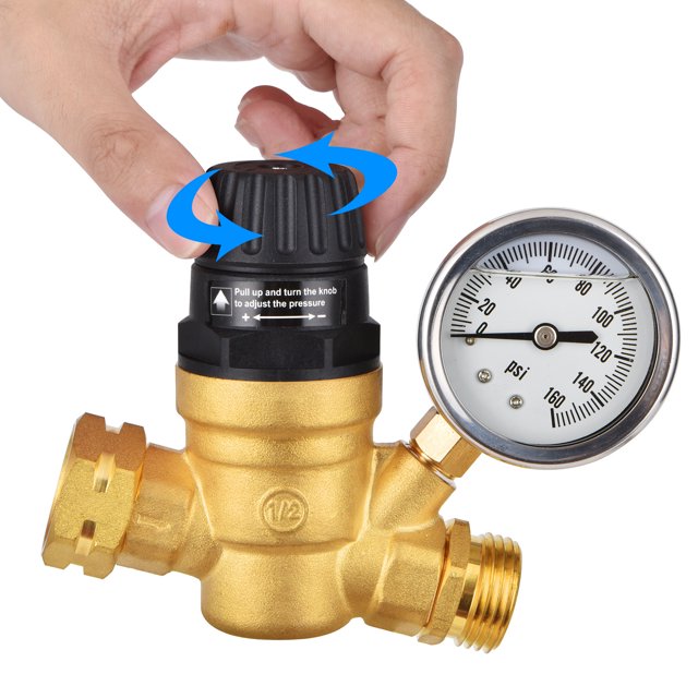 VINAUO RV Water Pressure Regulator,Adjustable RV Water Pressure