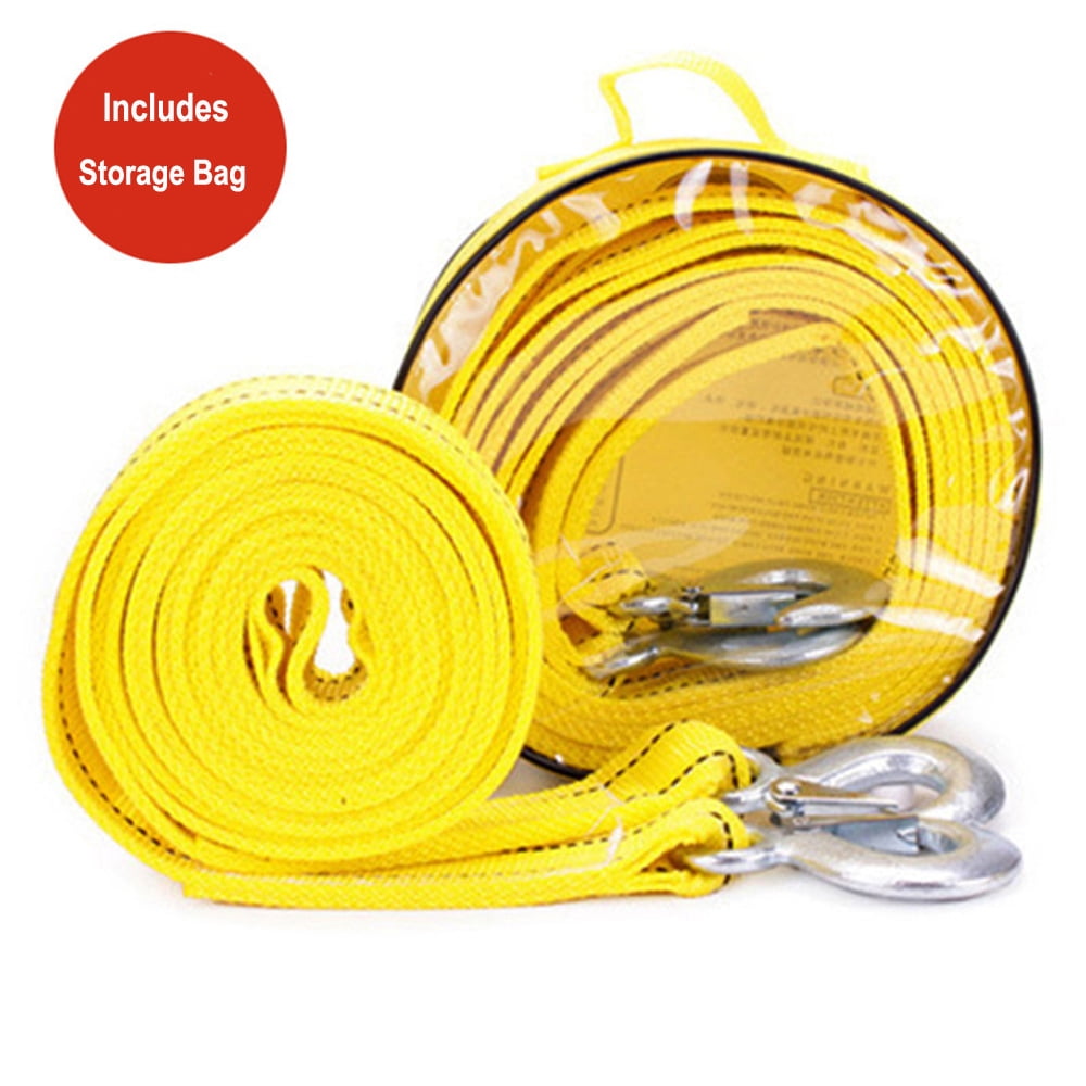 VINAUO Tow Strap with Hooks,2"x13'Car Vehicle Heavy Duty Recovery Rope