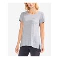 thumbnail image 1 of VINCE CAMUTO $59 Womens New Gray Jewel Neck Short Sleeve Top XS B+B, 1 of 2