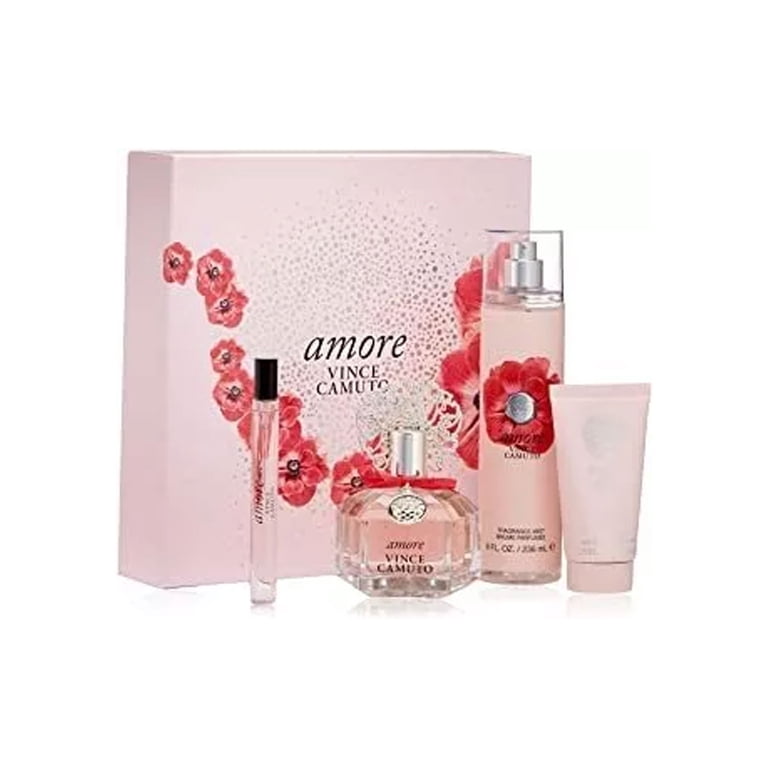 Vince Camuto Amore Set - 3.4oz EDP + 10 ml Spray + 8.0oz Body