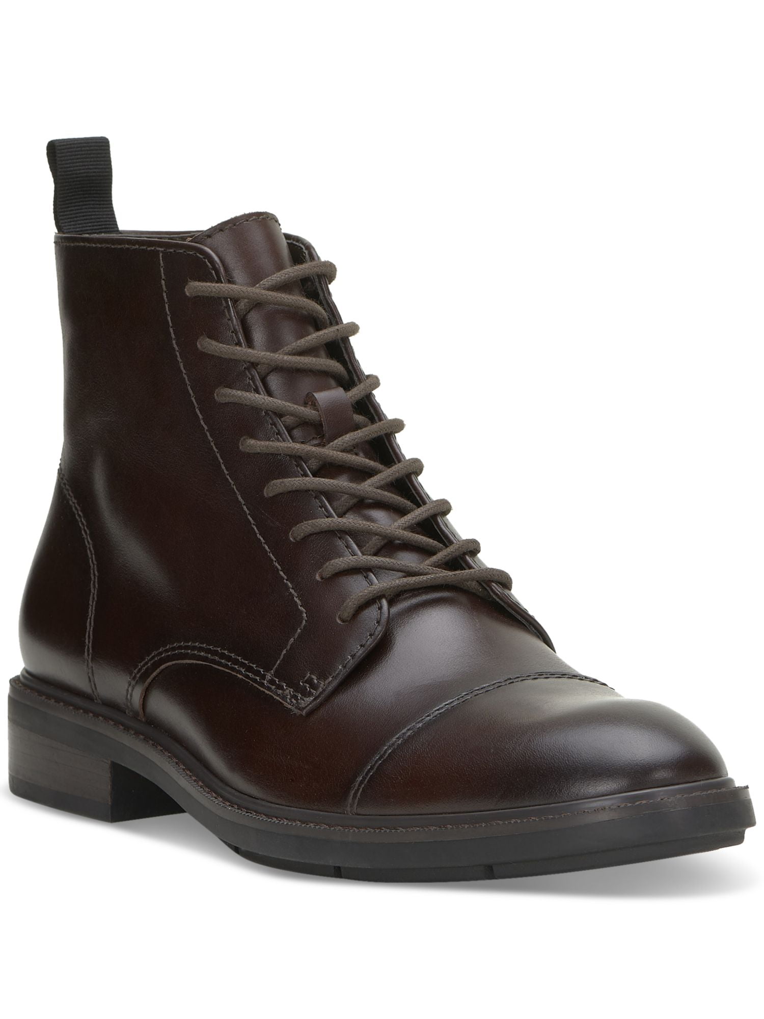 Vince Dark Brown Leather Zip-Up Ankle Boots Vince Silvana Suede Zip Boot - Elmwood Brown – The Fold main image 3