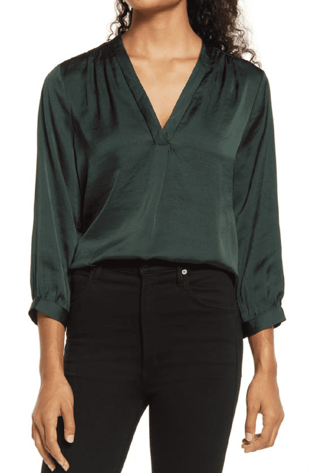 vince camuto rumple satin blouse