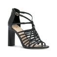 thumbnail image 1 of VINCE CAMUTO Womens Black Braided Adjustable Ariah Open Toe Stacked Heel Buckle Dress Heeled Sandal 10 M, 1 of 4