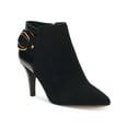 thumbnail image 1 of VINCE CAMUTO Womens Black Comfort Buckle Accent Selmente Almond Toe Stiletto Zip-Up Leather Dress Booties 8 M, 1 of 4