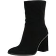 thumbnail image 1 of VINCE CAMUTO Womens Black Dantania Block Heel Zip-Up Suede Dress Booties 8 M, 1 of 2