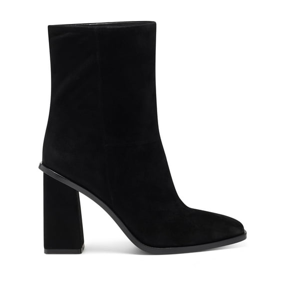 VINCE CAMUTO Womens Black Dantania Square Toe Block Heel Zip-Up Leather Dress Booties 6 M