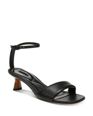 VINCE CAMUTO Womens Black Padded Adjustable Ankle Strap Prue Square Toe ...