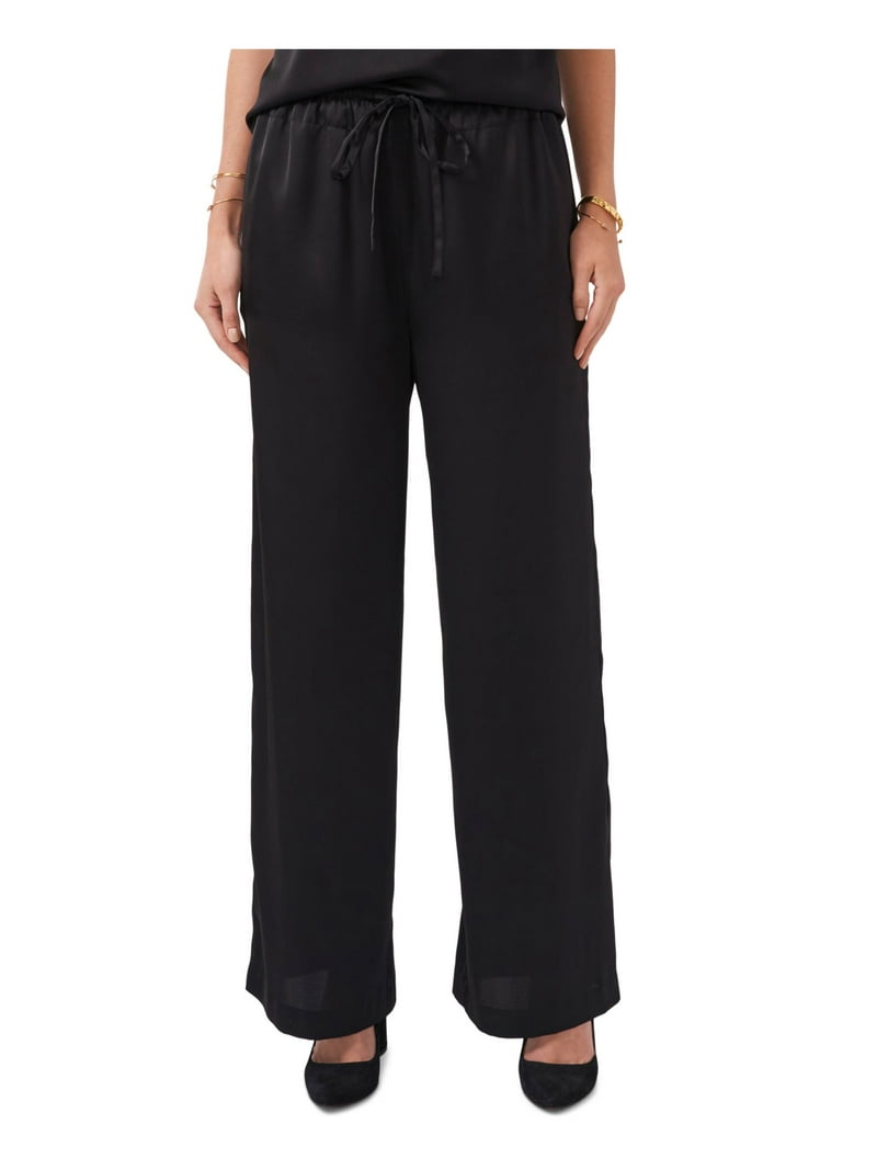 Vince Camuto Women's High Waist Black Polyester Pants with