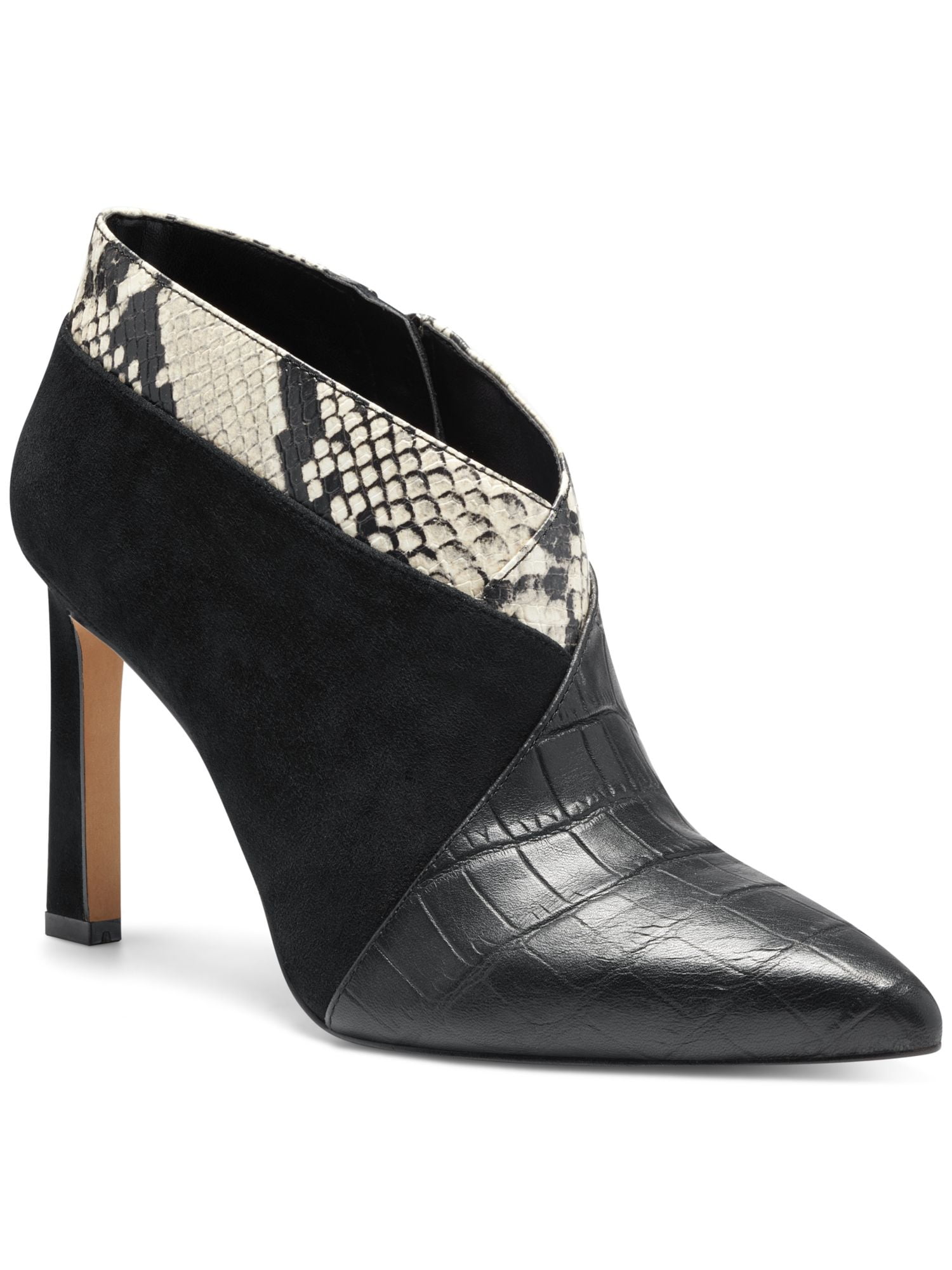 VINCE CAMUTO Womens Black Snakeskin Croc Multi Media Padded