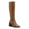 thumbnail image 1 of VINCE CAMUTO Womens Brown Goring Cushioned Sangeti Square Toe Stacked Heel Zip-Up Leather Riding Boot 8 M, 1 of 4