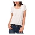 thumbnail image 1 of VINCE CAMUTO Womens Ivory Short Sleeve Scoop Neck Top S, 1 of 2
