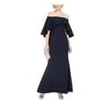 thumbnail image 1 of VINCE CAMUTO Womens Navy Ruffled Bell Sleeve Off Shoulder Full-Length Formal Mermaid Dress 4, 1 of 5