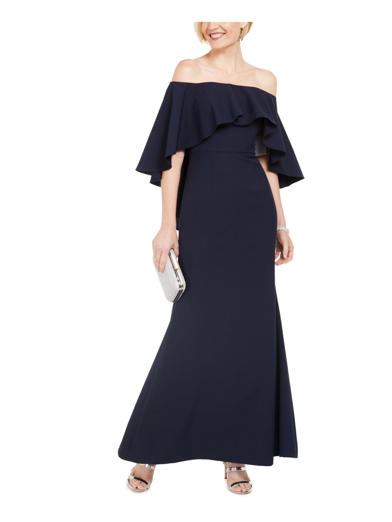 Vince camuto top ruffle gown
