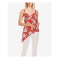 thumbnail image 1 of VINCE CAMUTO Womens Red Floral Sleeveless V Neck Top XS, 1 of 2