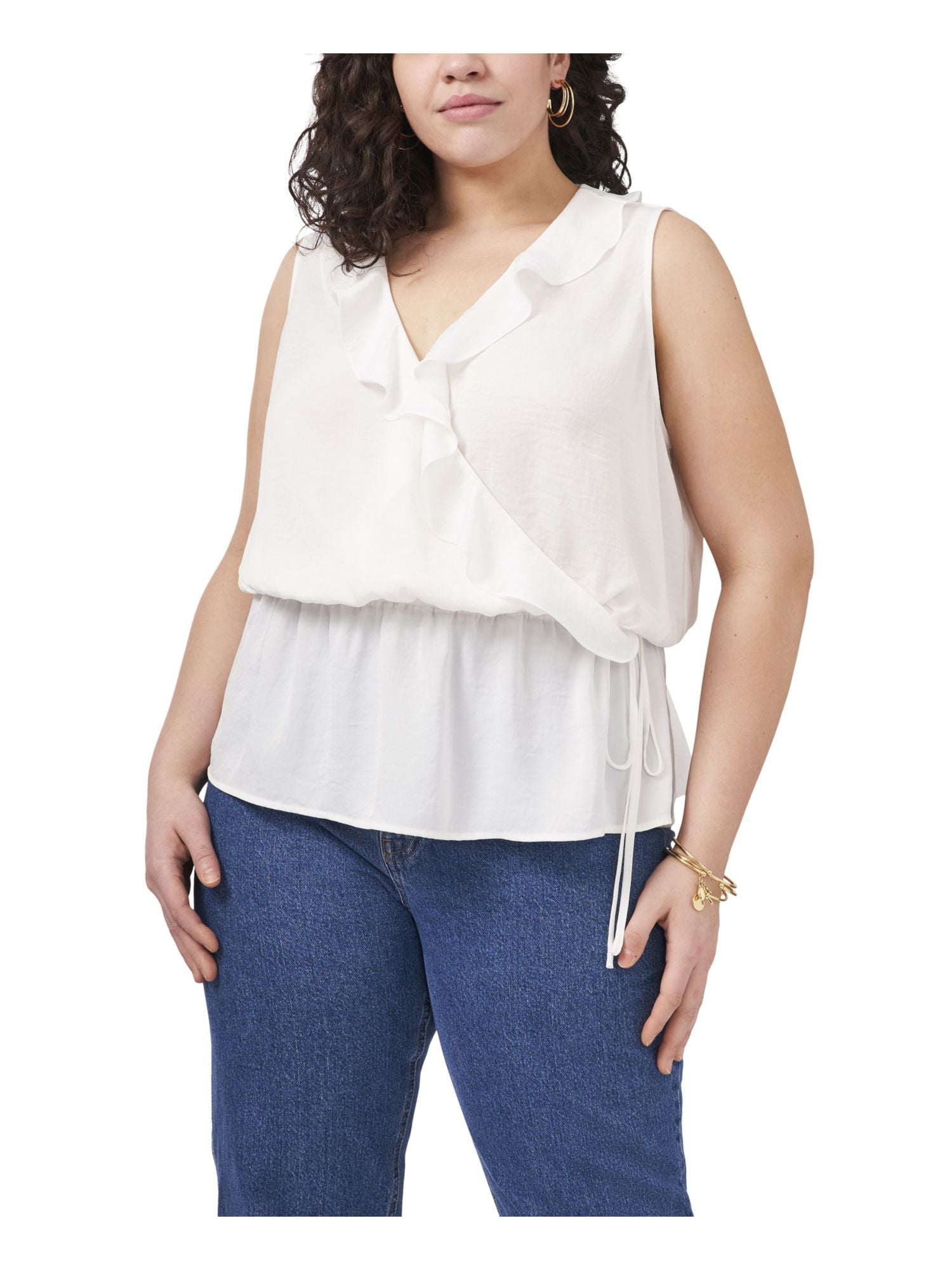 vince camuto tie neck blouse