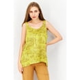 thumbnail image 1 of VINCE CAMUTO Womens Yellow Ruched Sleeveless V Neck Tank Top XS, 1 of 3