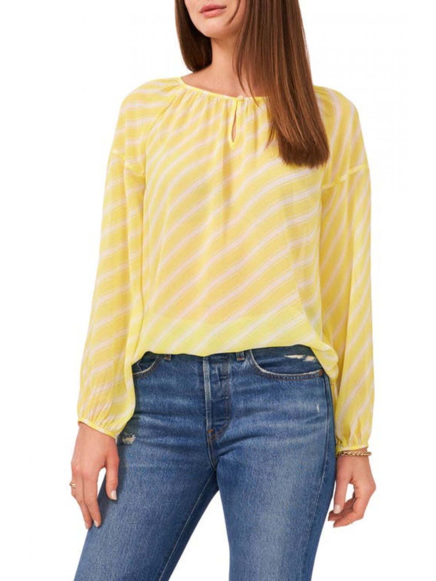 sheer yellow top