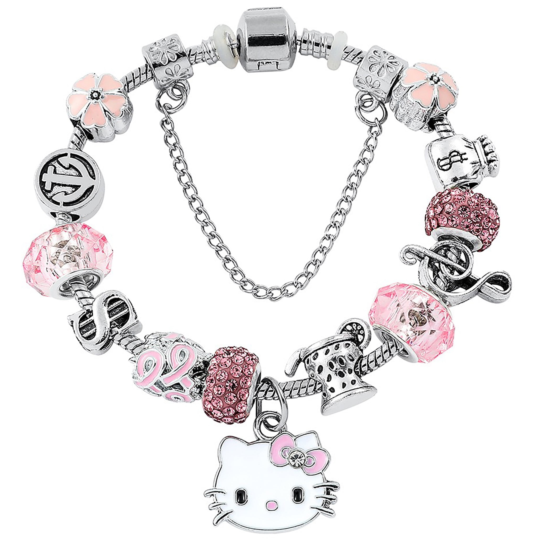 VINCHIC Hello Kitty Bracelet Chain Cuff Jewelry Charms for