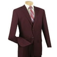 thumbnail image 1 of VINCI Men's Burgundy Textured 2-Button Classic-Fit Business Suit - NEW - 54L (Big & Tall), 1 of 2