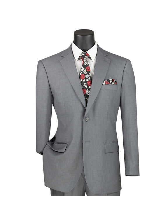 Brand Vinci Men's Classic Fit Grey 2-Button Sport Dress Blazer Jacket main image 1