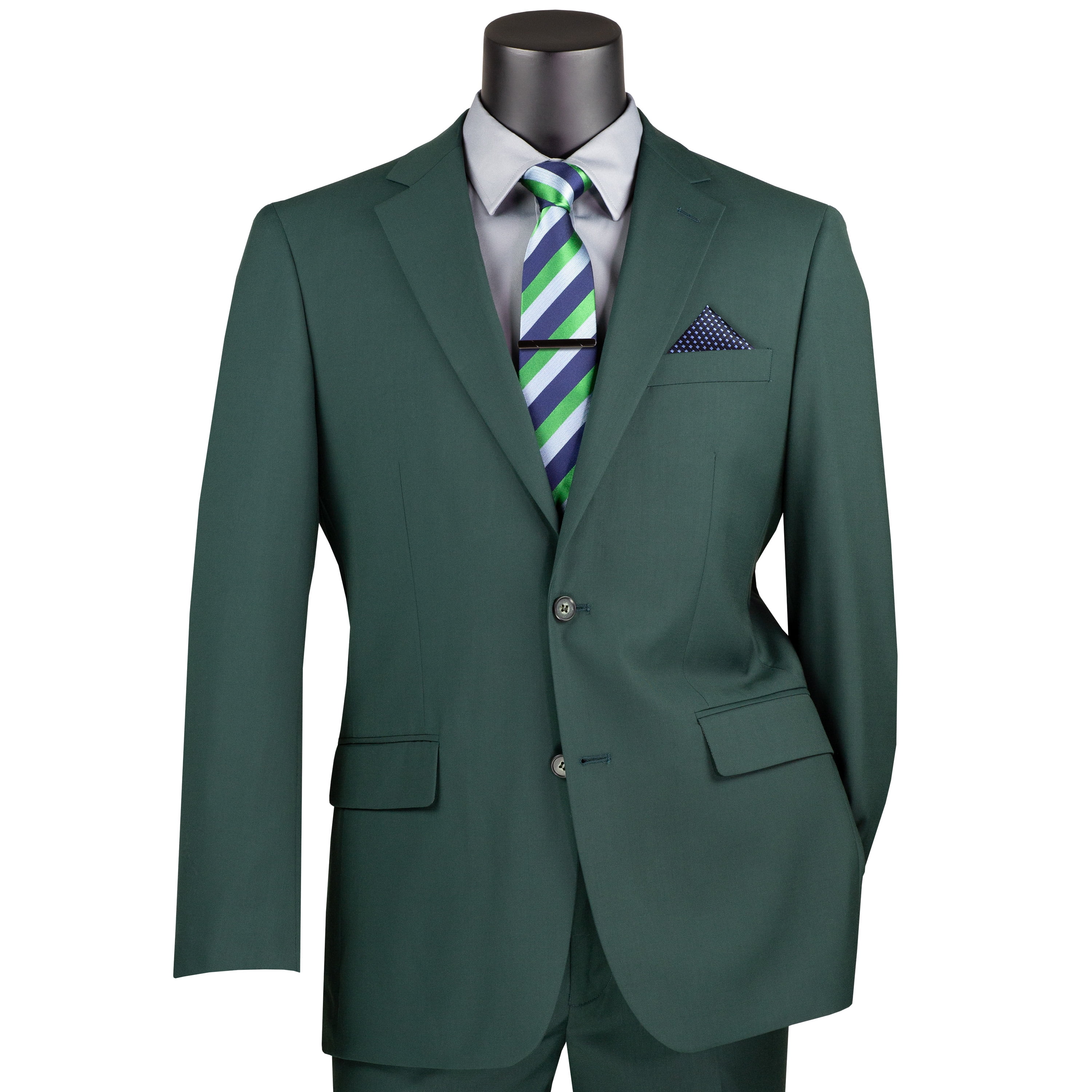 Mens Suits With Gold Buttons - Hunter Green