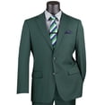thumbnail image 1 of VINCI Men's Hunter Green 2-Button Suit w/ Adjustable Waistband, Reg-Fit - NEW, 1 of 3