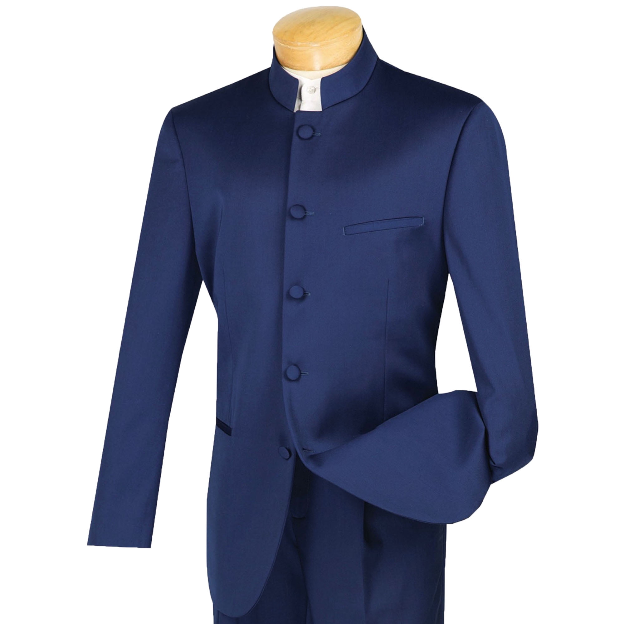 14563 Navy Blue Classic Suit For Men