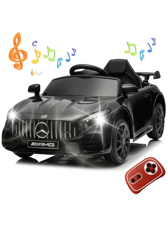 VINCIGO 12V Electric Ride on Toys, Cars for Kids,Parent Control,Built-in Music,Max Speed 3 mph-Black