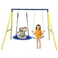 VINCIGO Kids Metal Swing Sets for Outside,Playground Sets for Backyards