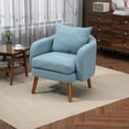 thumbnail image 1 of VINCIGO Wood Frame Armchair,  Modern Accent Chair Lounge Chair for Living Room, 1 of 8