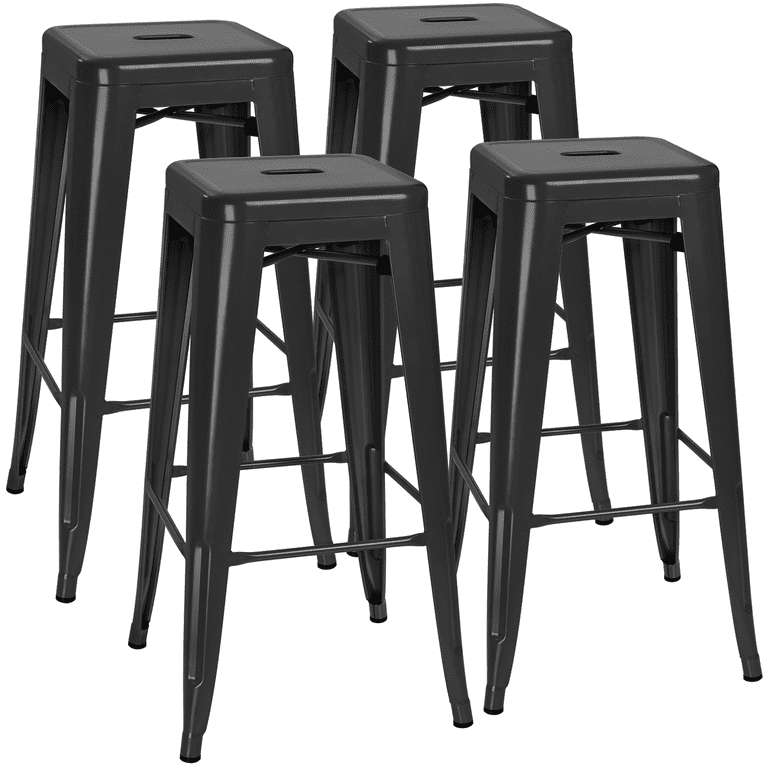 Black metal bar stools 30 inch hot sale
