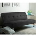 thumbnail image 1 of VINEEGO Upholstered Convertible Folding Linen Futon Sofa Bed for Living Room, Black, 1 of 8