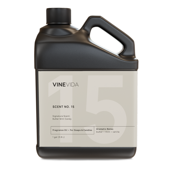 VINEVIDA Scent NO. 15, Signature Scent: Butter Mint Candy Fragrance Oil, Gallon (128 Fl Oz)