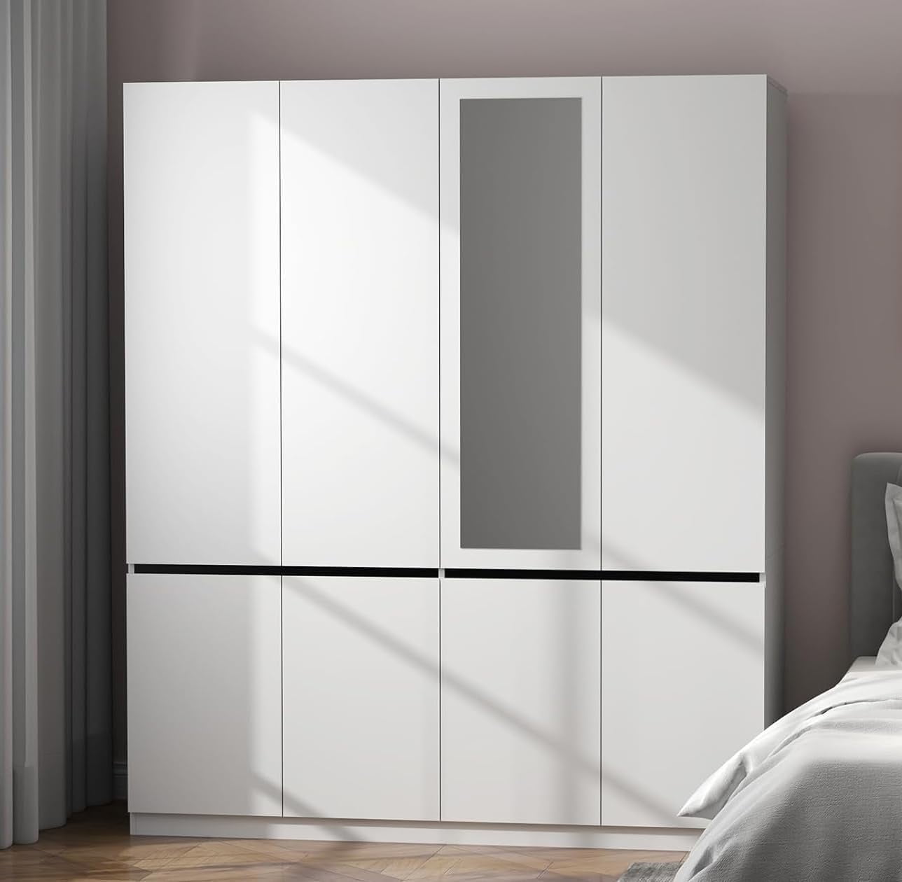 VINFORM Eldorado Naturale/White Wardrobe: Ample Storage with